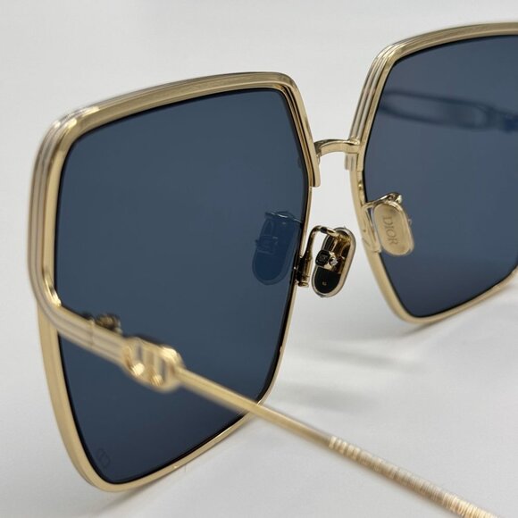 NEW DIOR EVERDIOR S1U B0B0 DIOR GOLD BLUE WOMEN DIOR SUNGLASSES - Picture 9 of 12